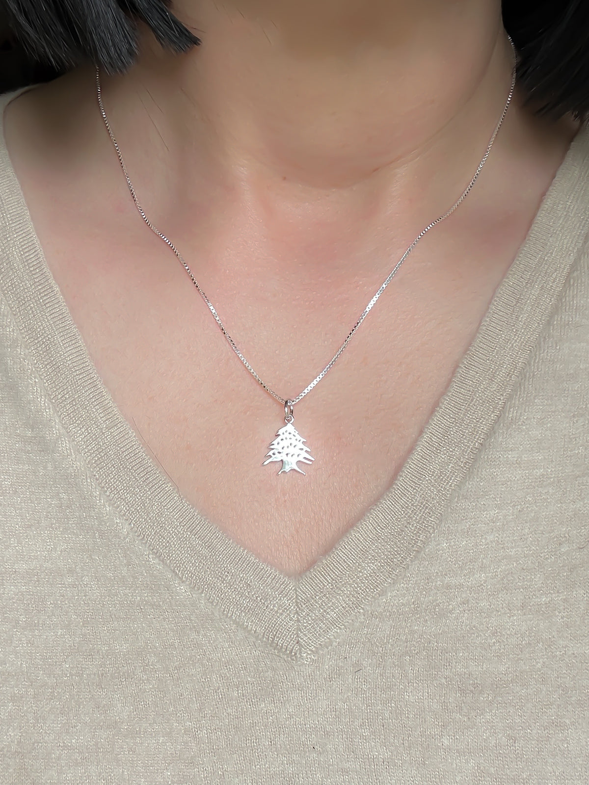 Cedar Tree Charm Necklace