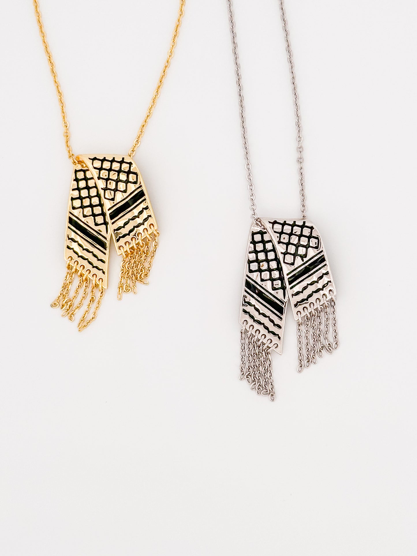 A Kuffieh Scarf Palestine Necklace