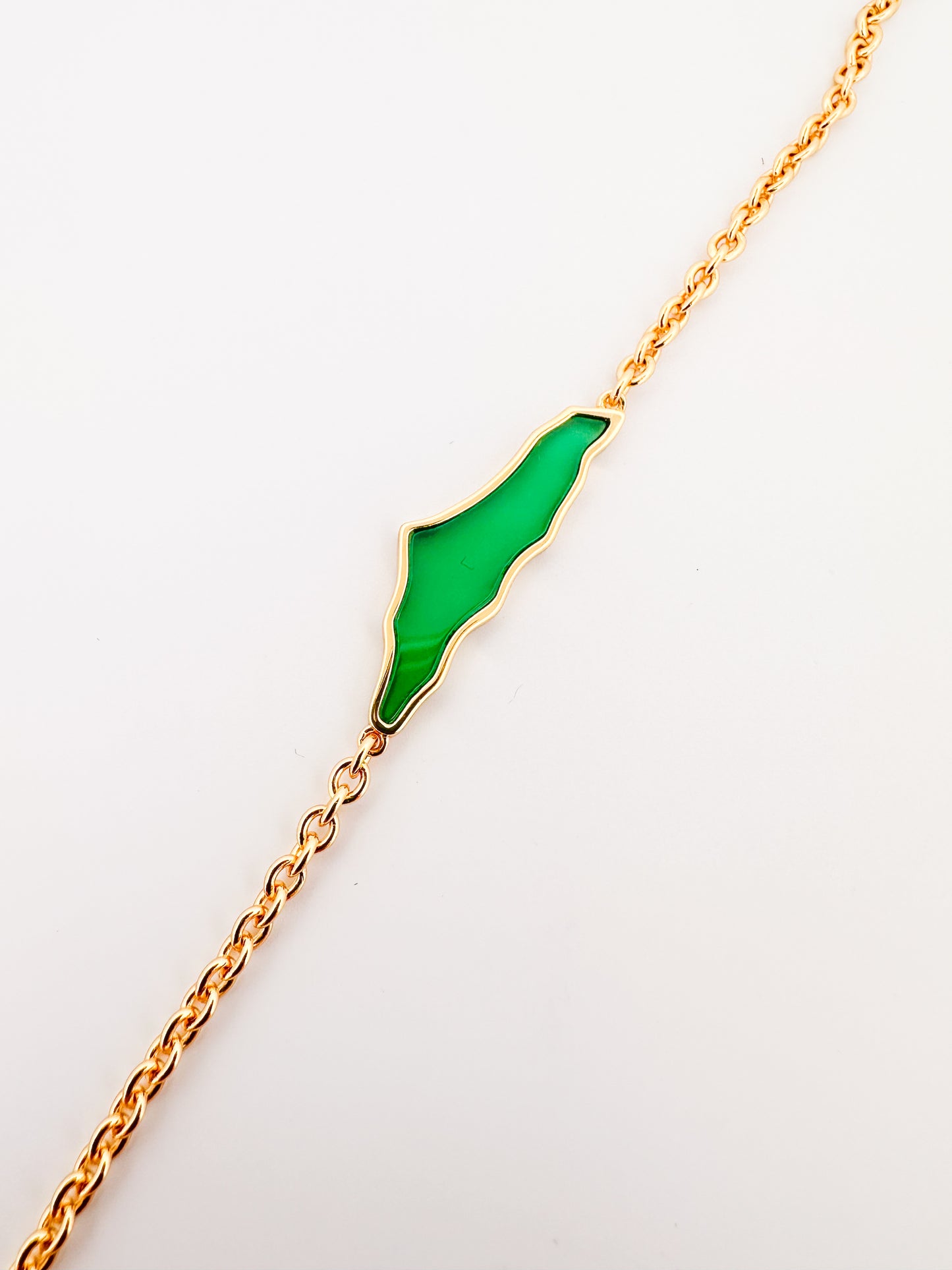 Palestine Map with Shell Bracelet