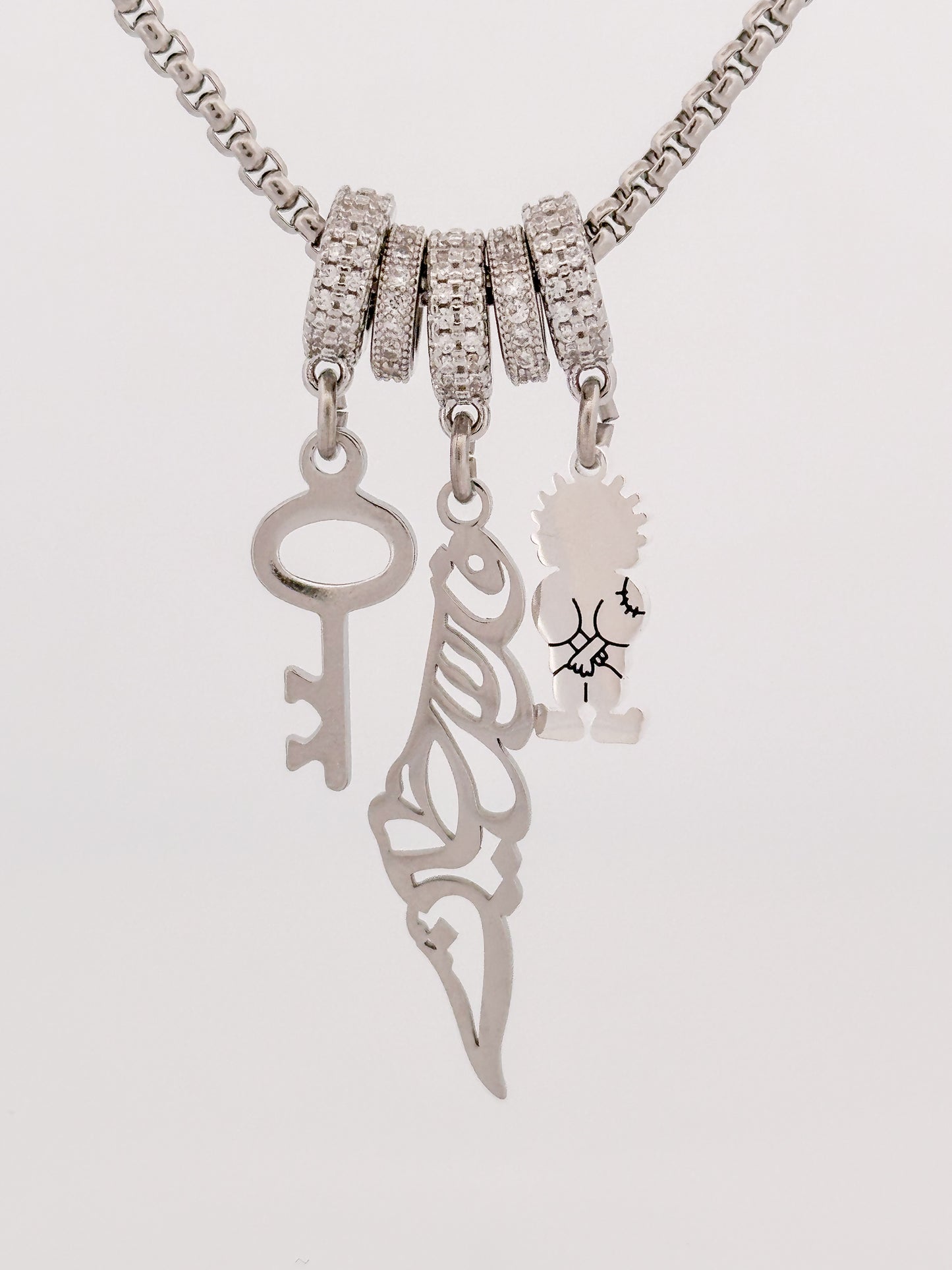 The Palestine Trio Charm Necklace