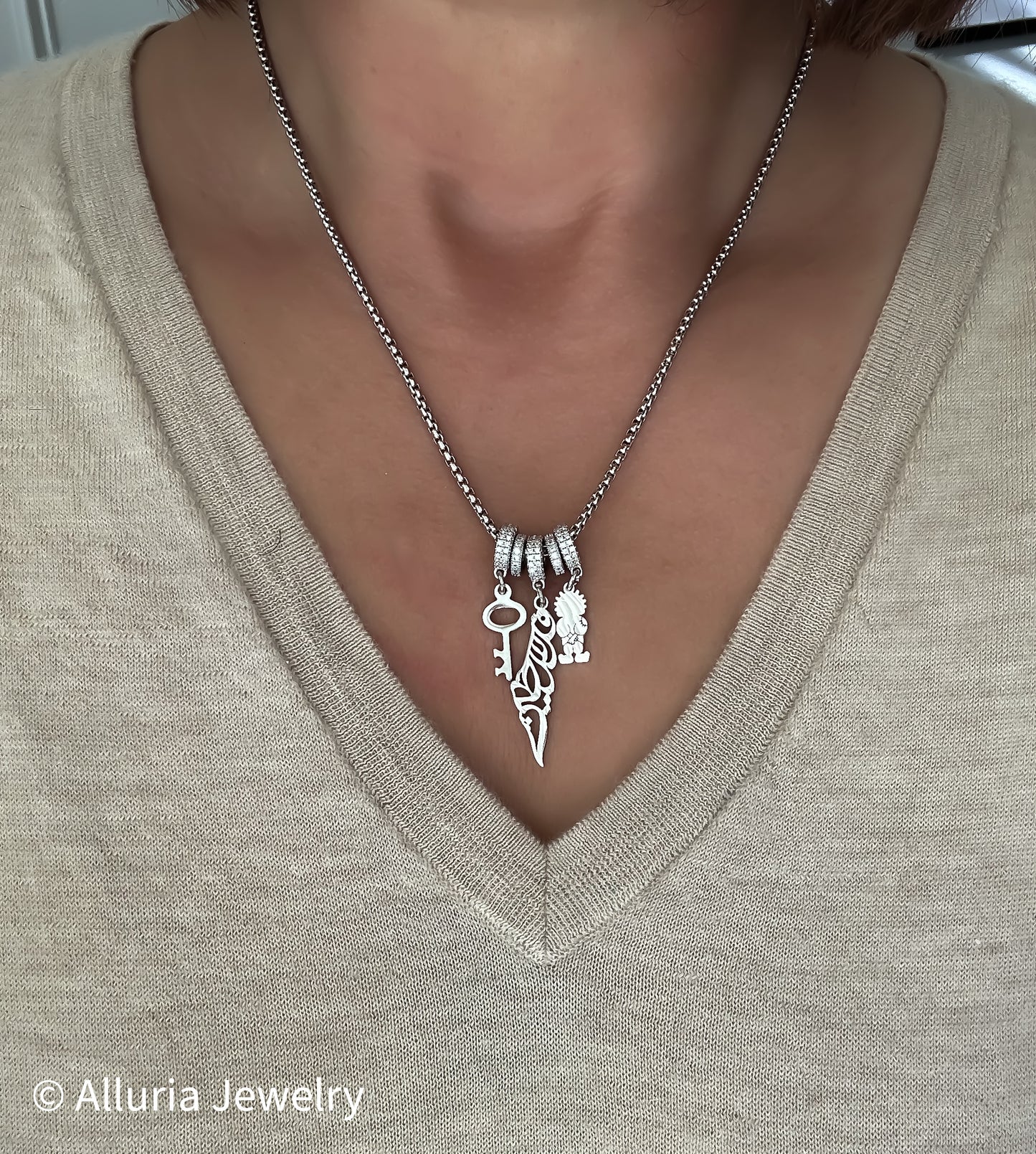 The Palestine Trio Charm Necklace