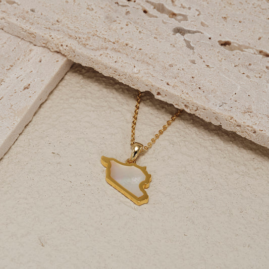 Syria Map - Mother of Pearl