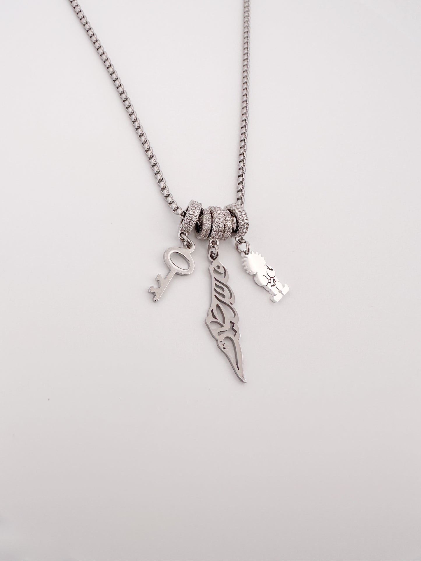 The Palestine Trio Charm Necklace