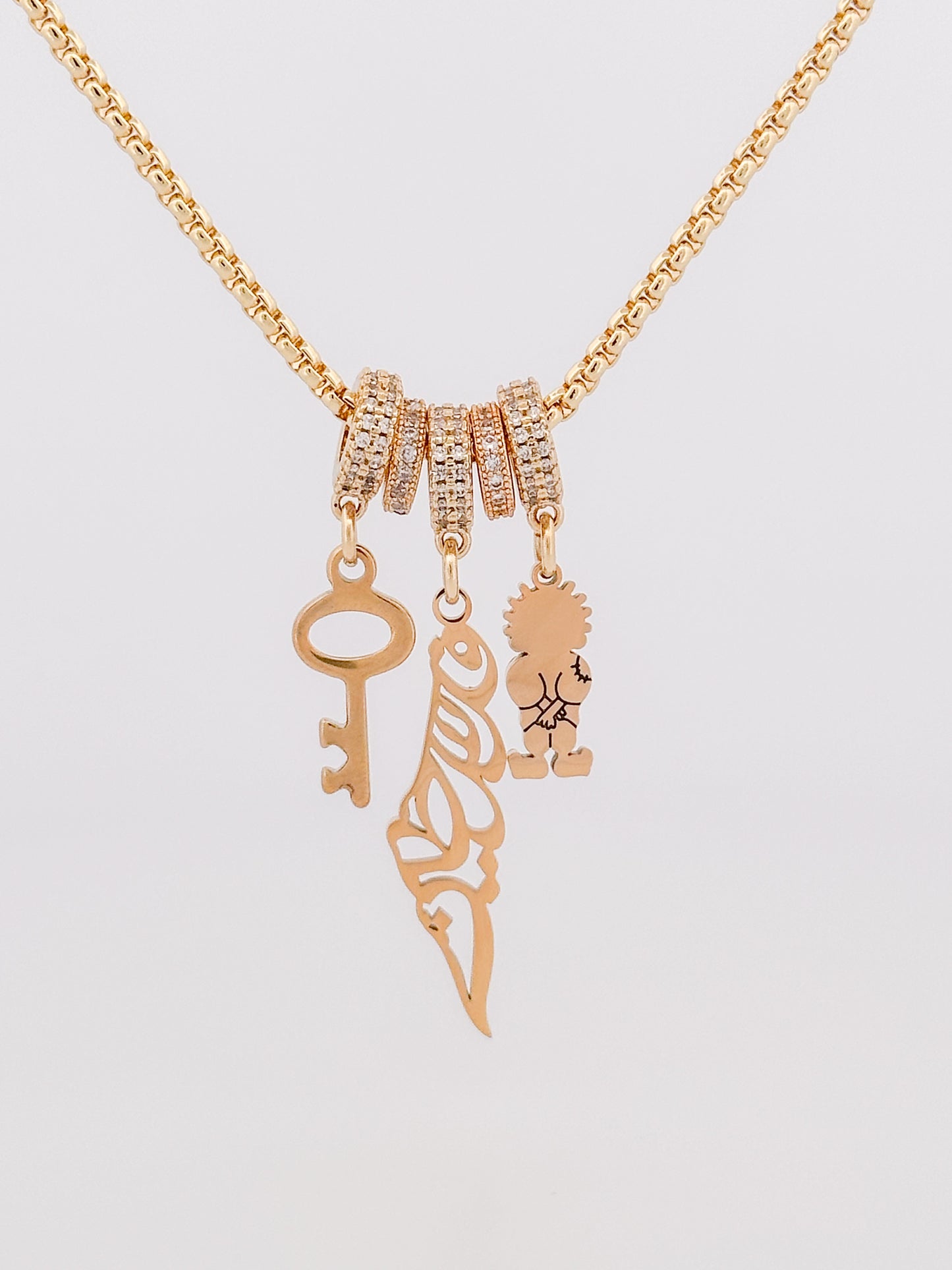 The Palestine Trio Charm Necklace