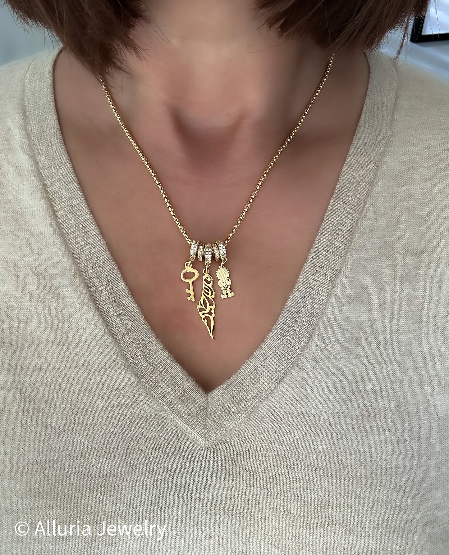 The Palestine Trio Charm Necklace