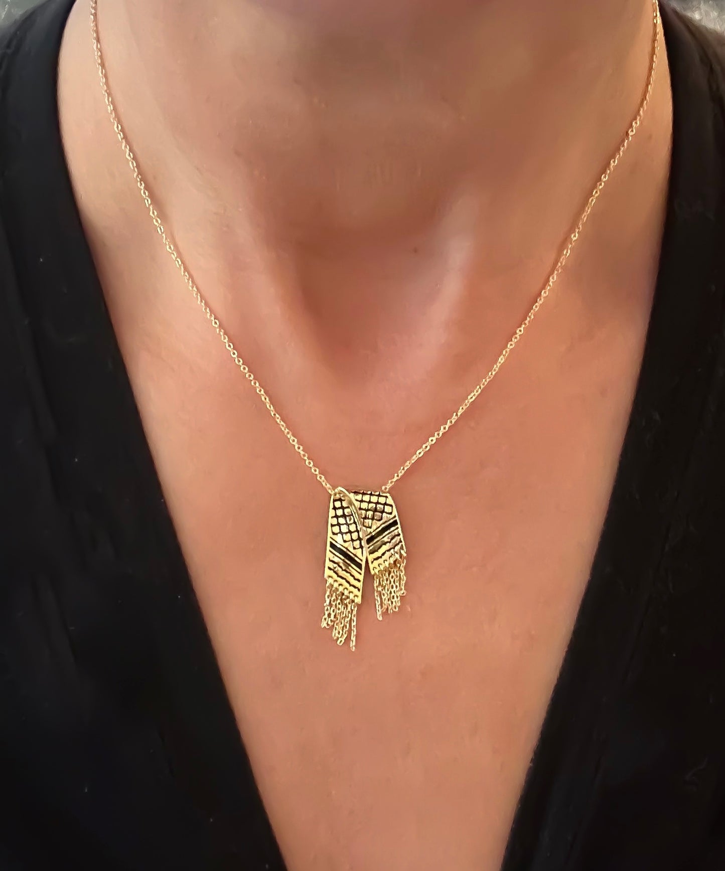 A Kuffieh Scarf Palestine Necklace