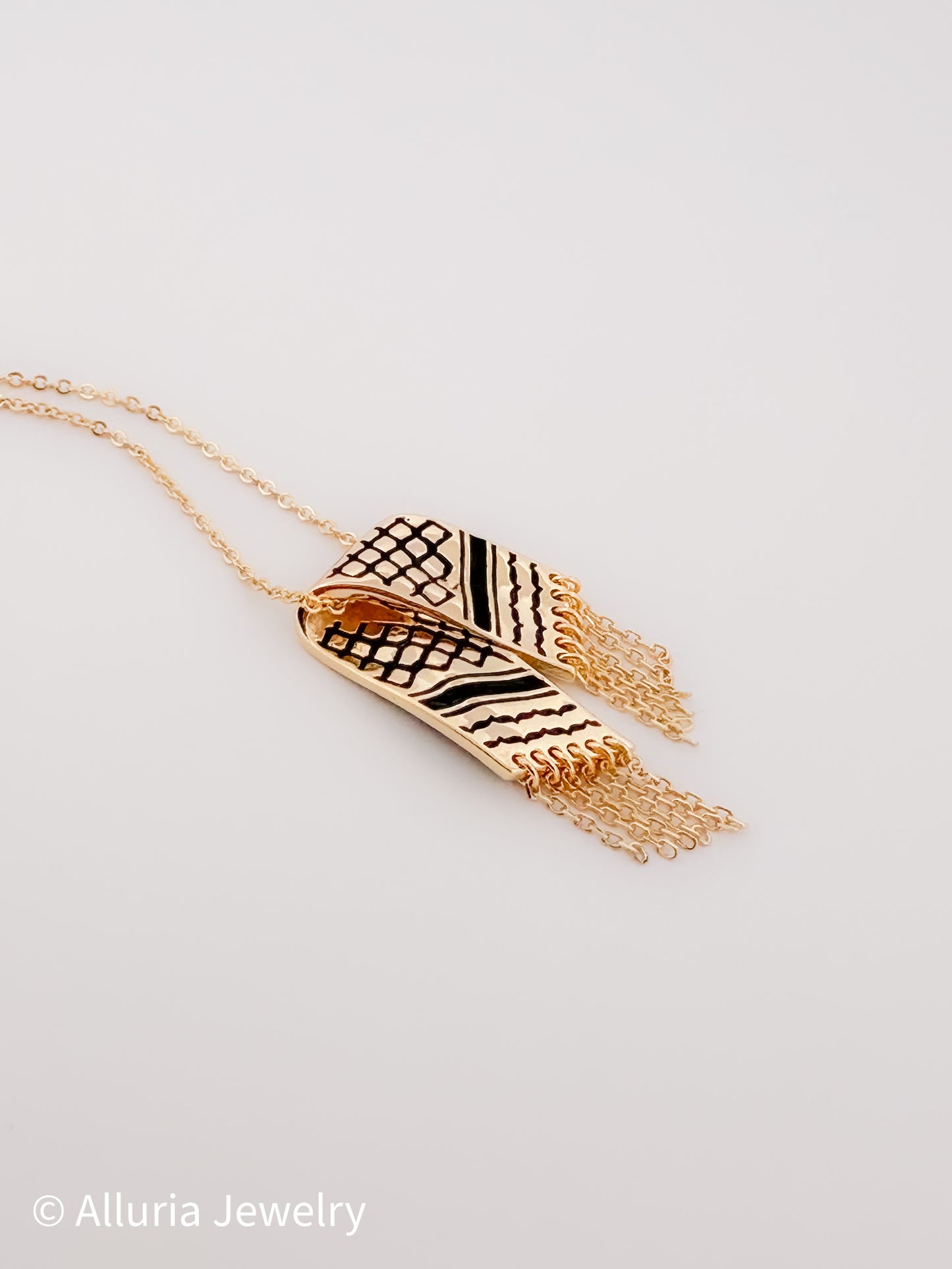A Kuffieh Scarf Palestine Necklace