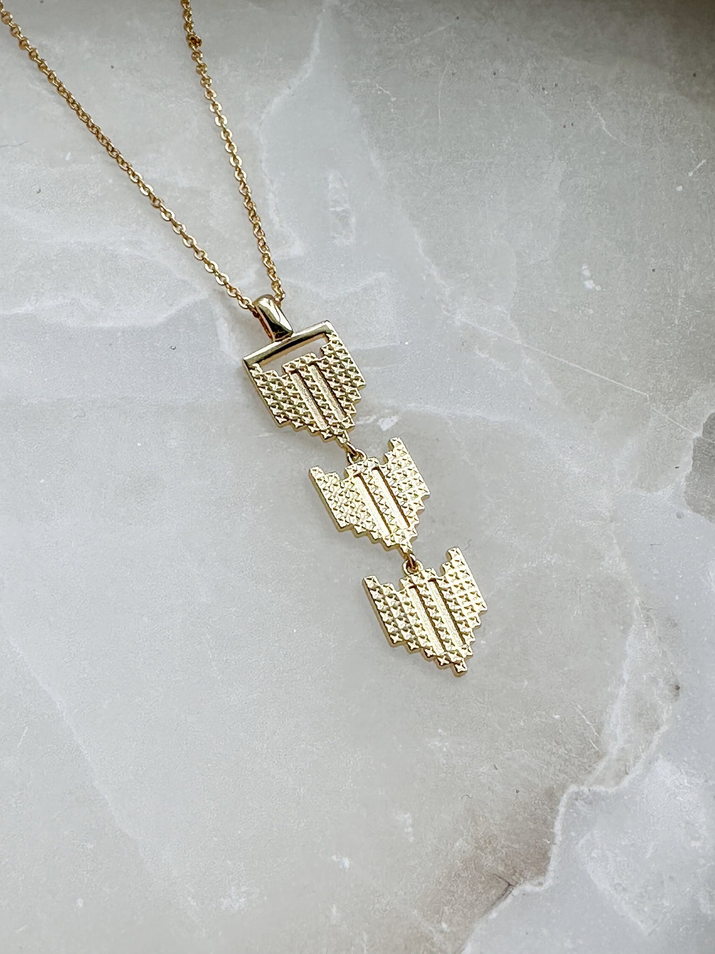 Tatreez Pattern Olive Branch Necklace | Palestine Tatreez Olive Branch