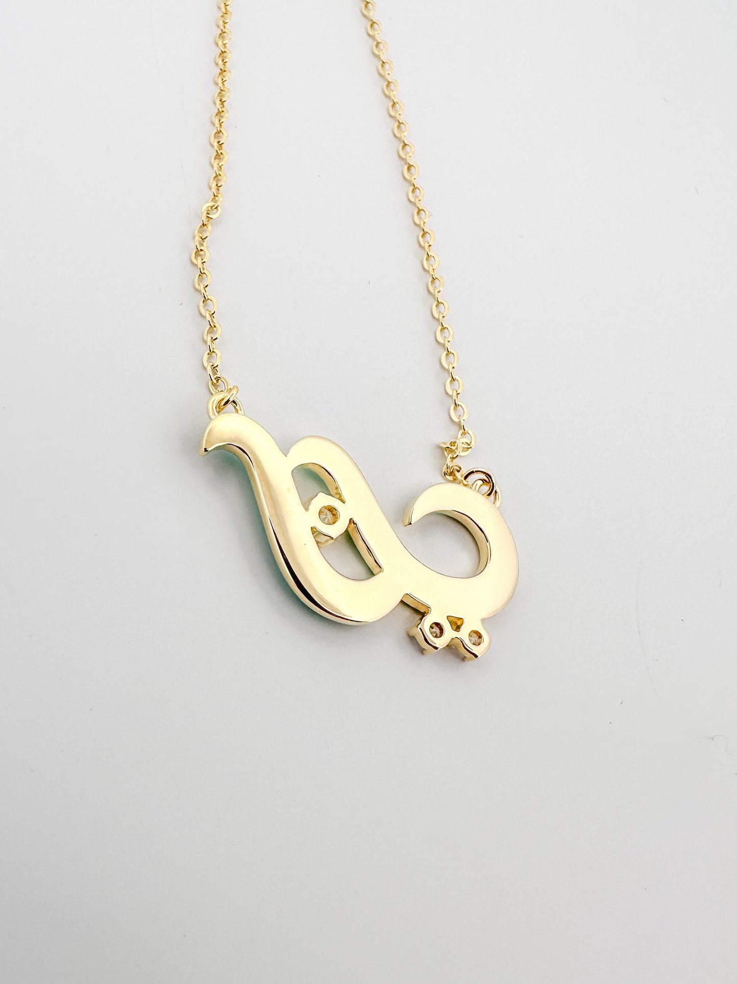 Arabic Rabbie ربي Necklace | My God Pendant, 14k Gold Plated or Rhodium, CZ Accent Jewelry