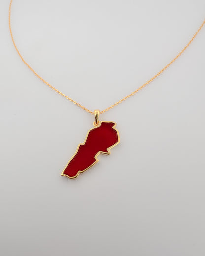 .Lebanon Map Necklace