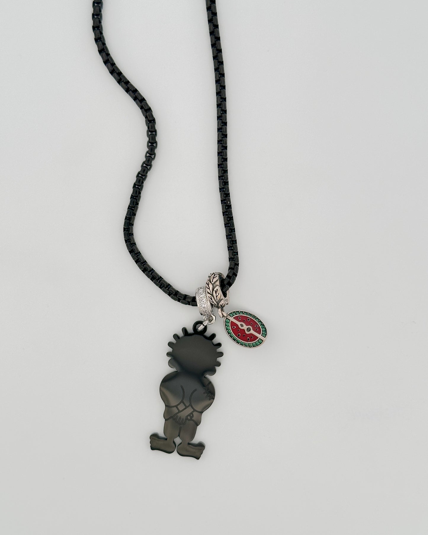 Handala & Watermelon Charm Necklace