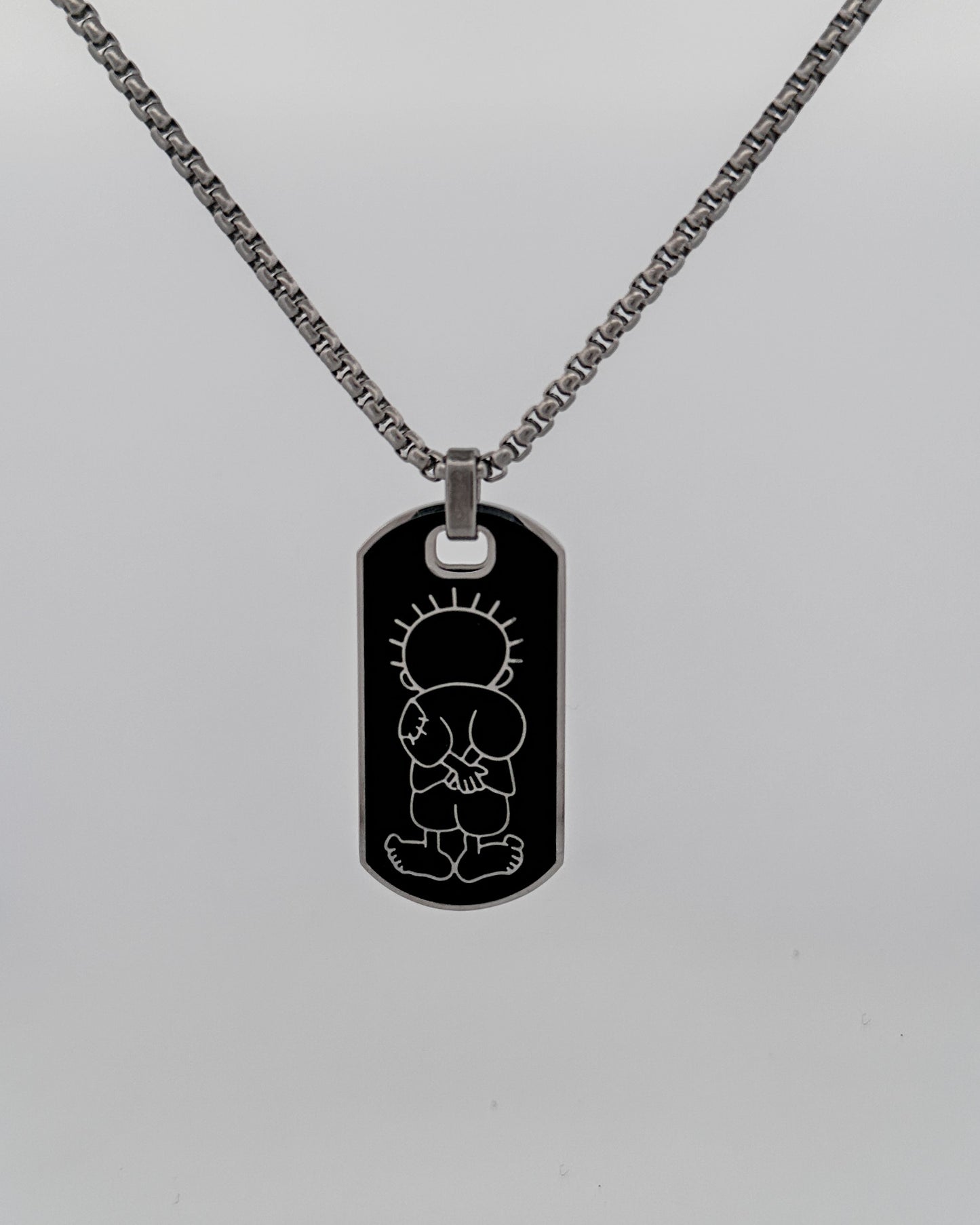 Handala - keffiyeh Dog Tag Necklace