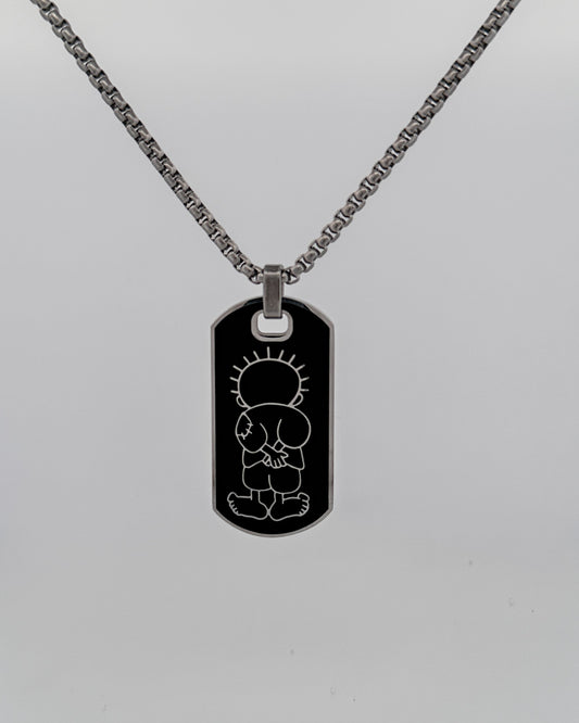 Handala - keffiyeh Dog Tag Necklace