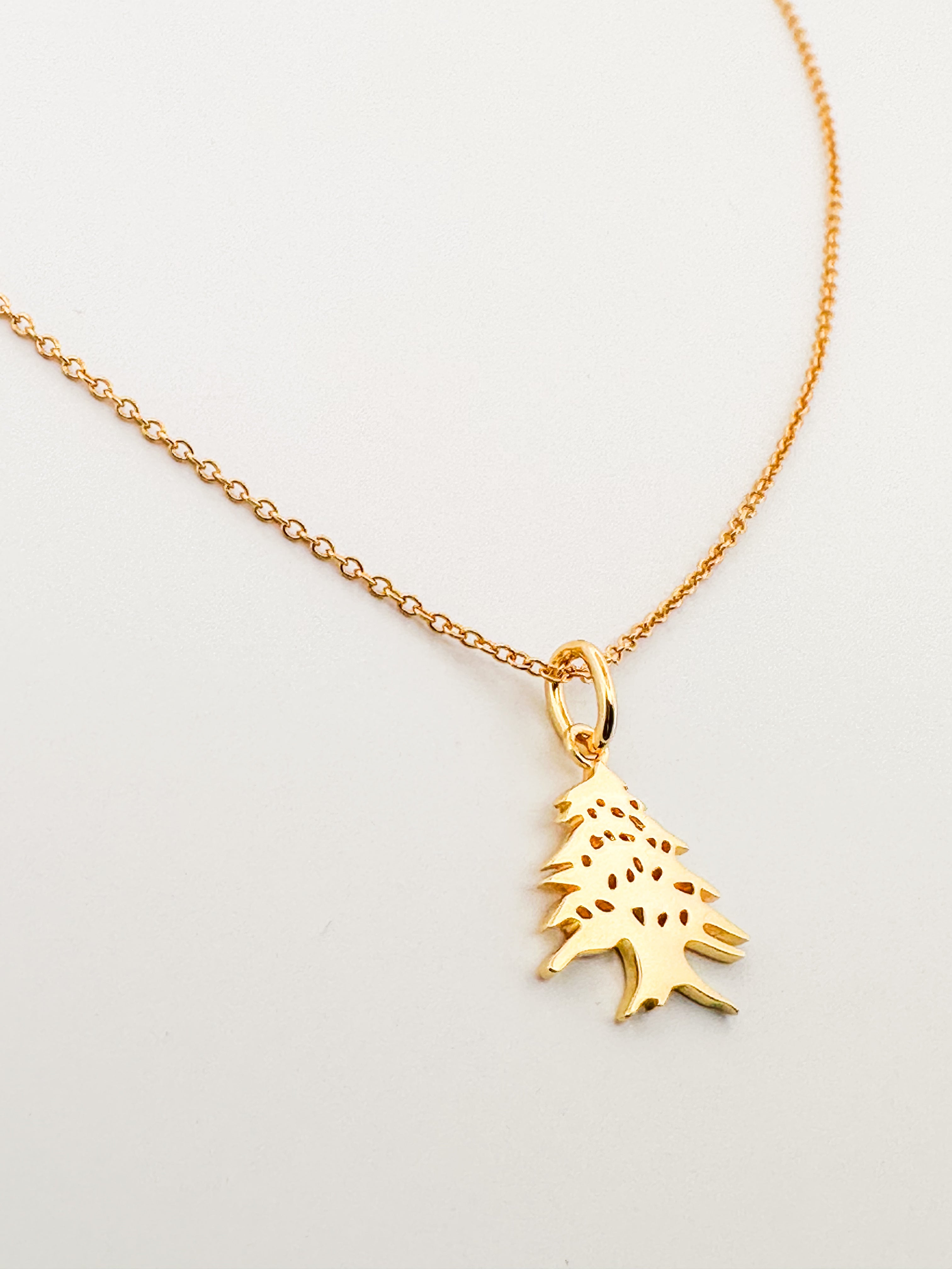 Cedar Tree Charm Necklace – Alluria