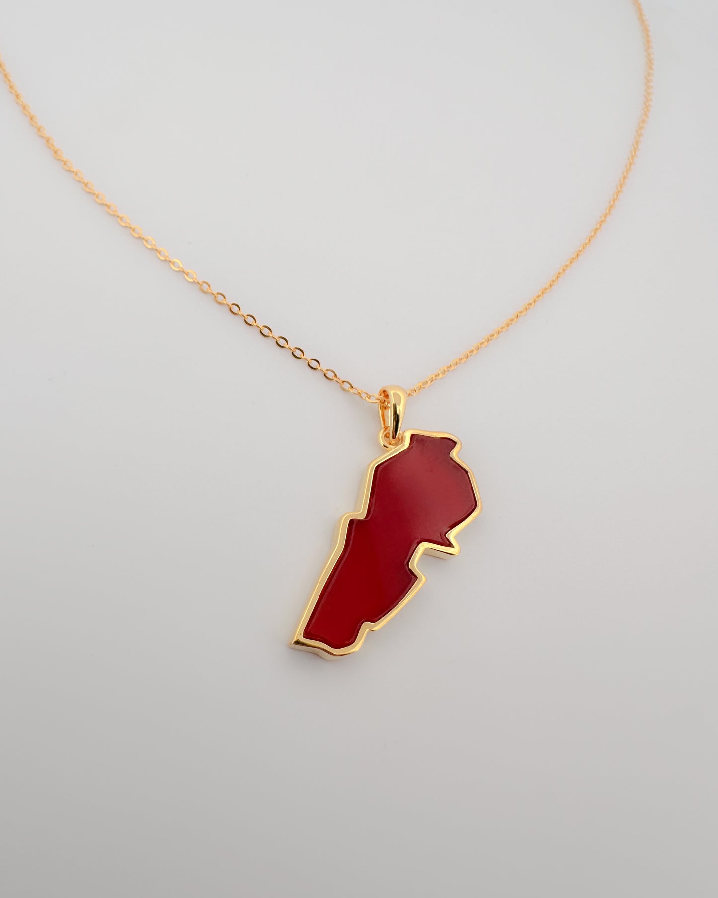 .Lebanon Map Necklace