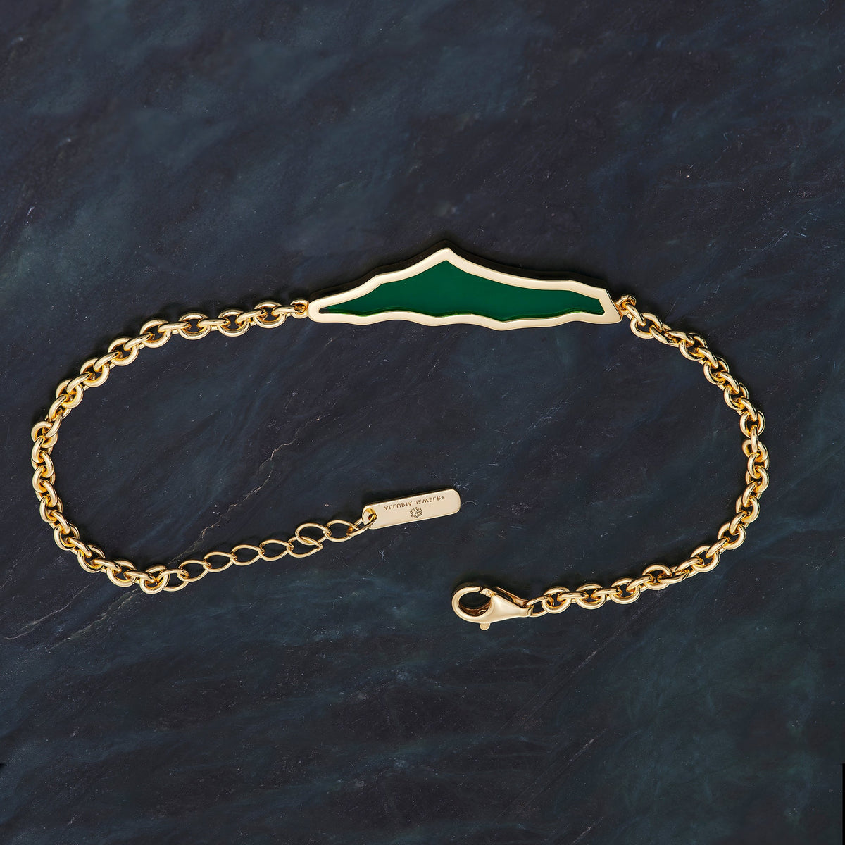 Palestine Map with Shell Inlay Bracelet