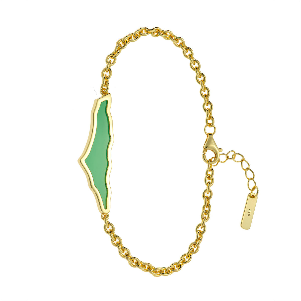 Palestine Map with Shell Inlay Bracelet