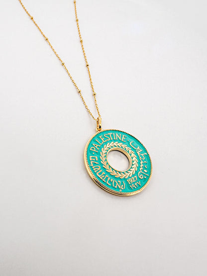 1927 Palestine Coin Replica Necklace