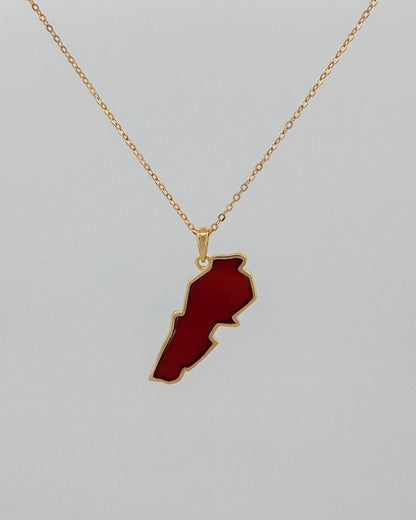 .Lebanon Map Necklace