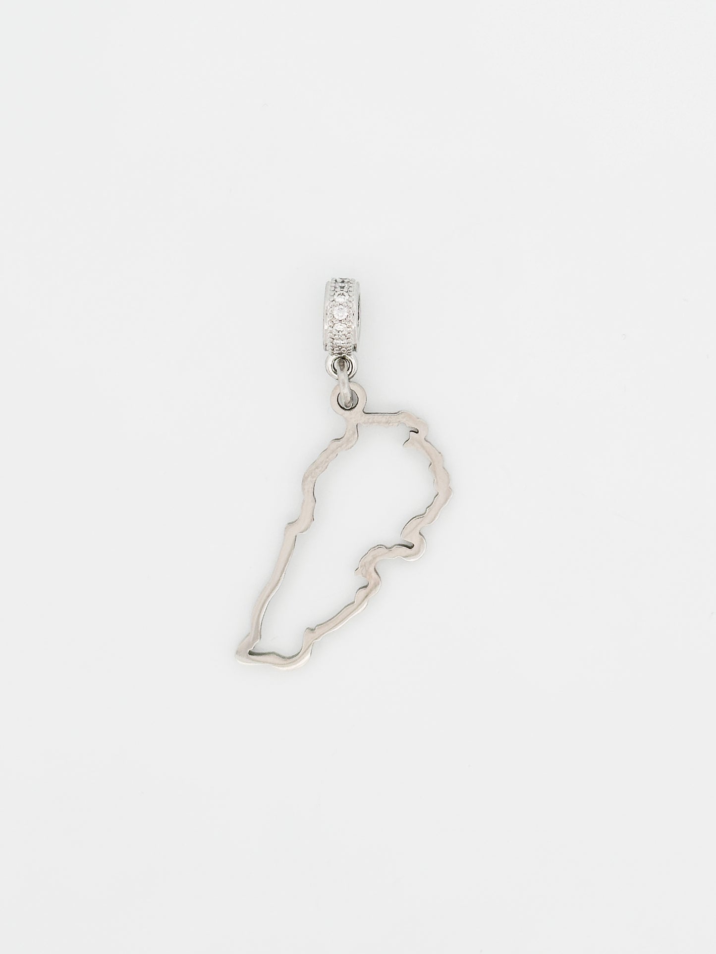 .Lebanon Outline Map Charm Necklacea