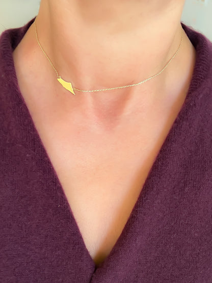 Dainty Palestine Map Choker Necklace | 18K Gold Plated | Minimalist Heritage Jewelry