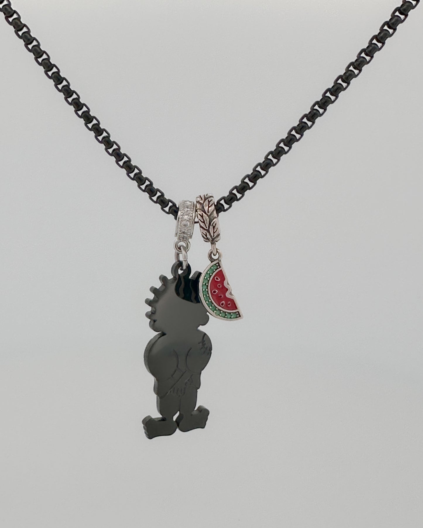 Handala & Watermelon Charm Necklace