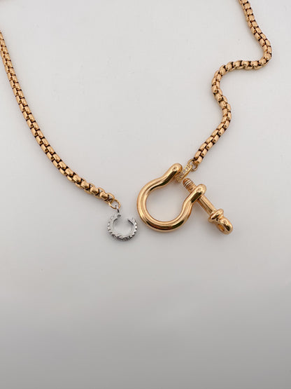 Horseshoe Clasp Chain Necklace