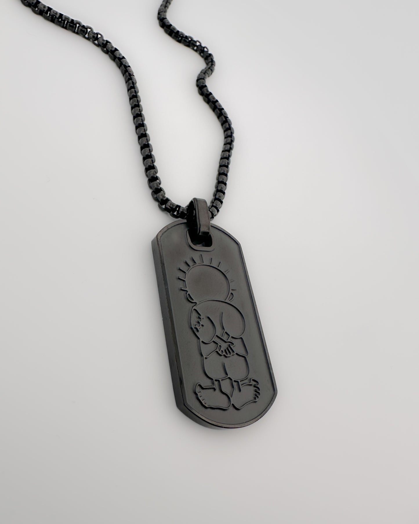 Handala - keffiyeh Dog Tag Necklace