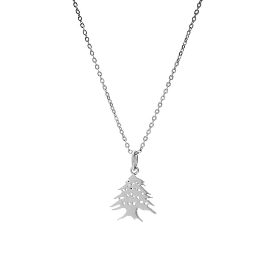 Cedar Tree Silver Necklace