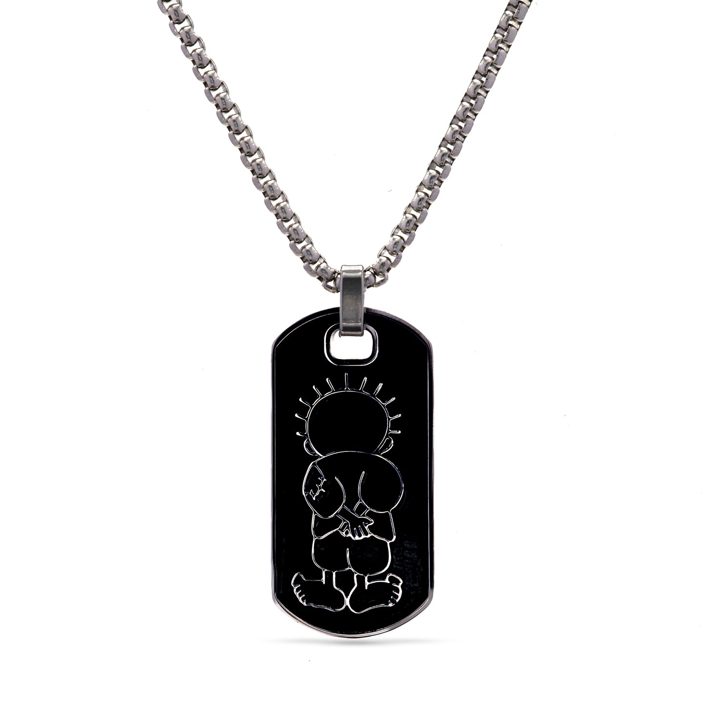 Handala - keffiyeh Dog Tag Necklace