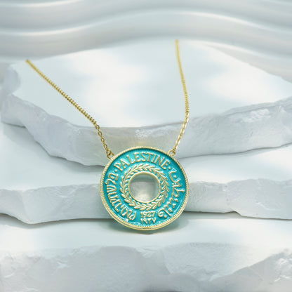 1927 Palestine Coin Replica Necklace