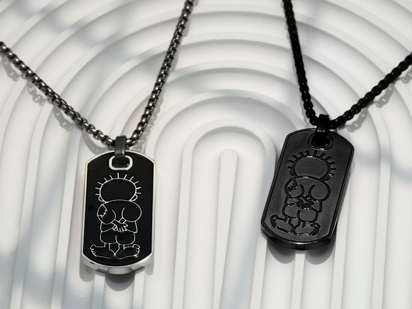 Handala - keffiyeh Dog Tag Necklace