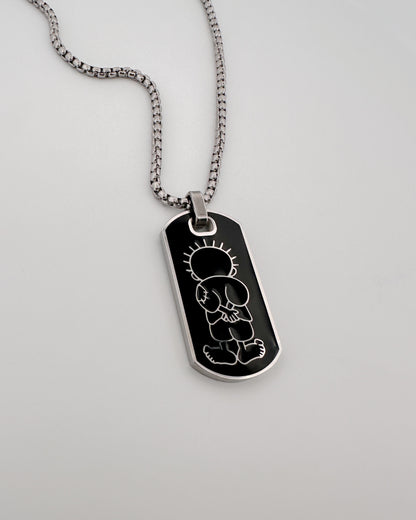 Handala - keffiyeh Dog Tag Necklace