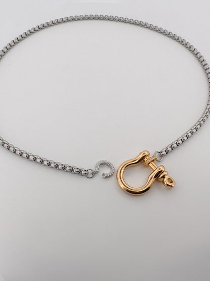 Horseshoe Clasp Chain Necklace