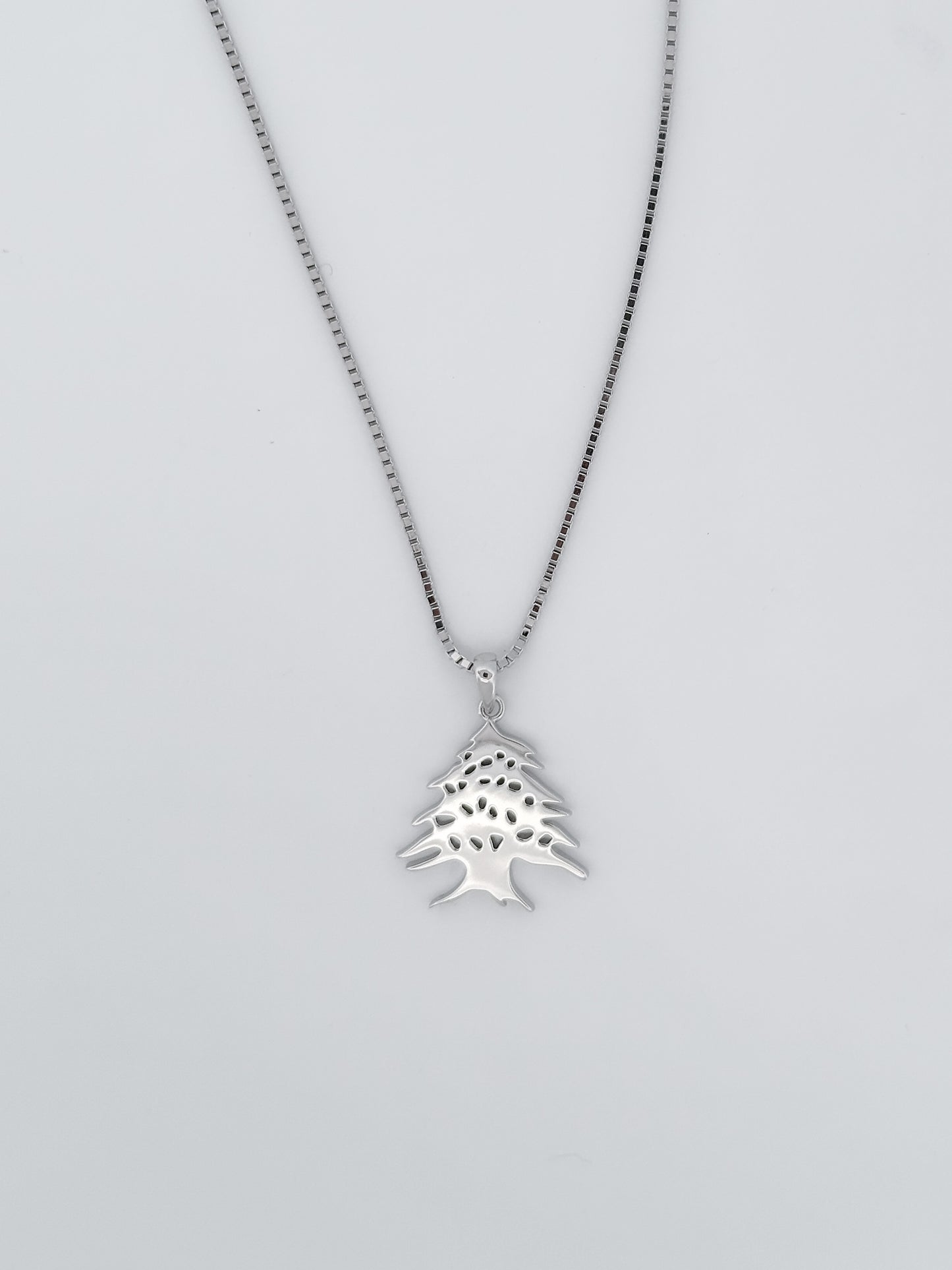 Cedar Tree Necklace - Rhodium