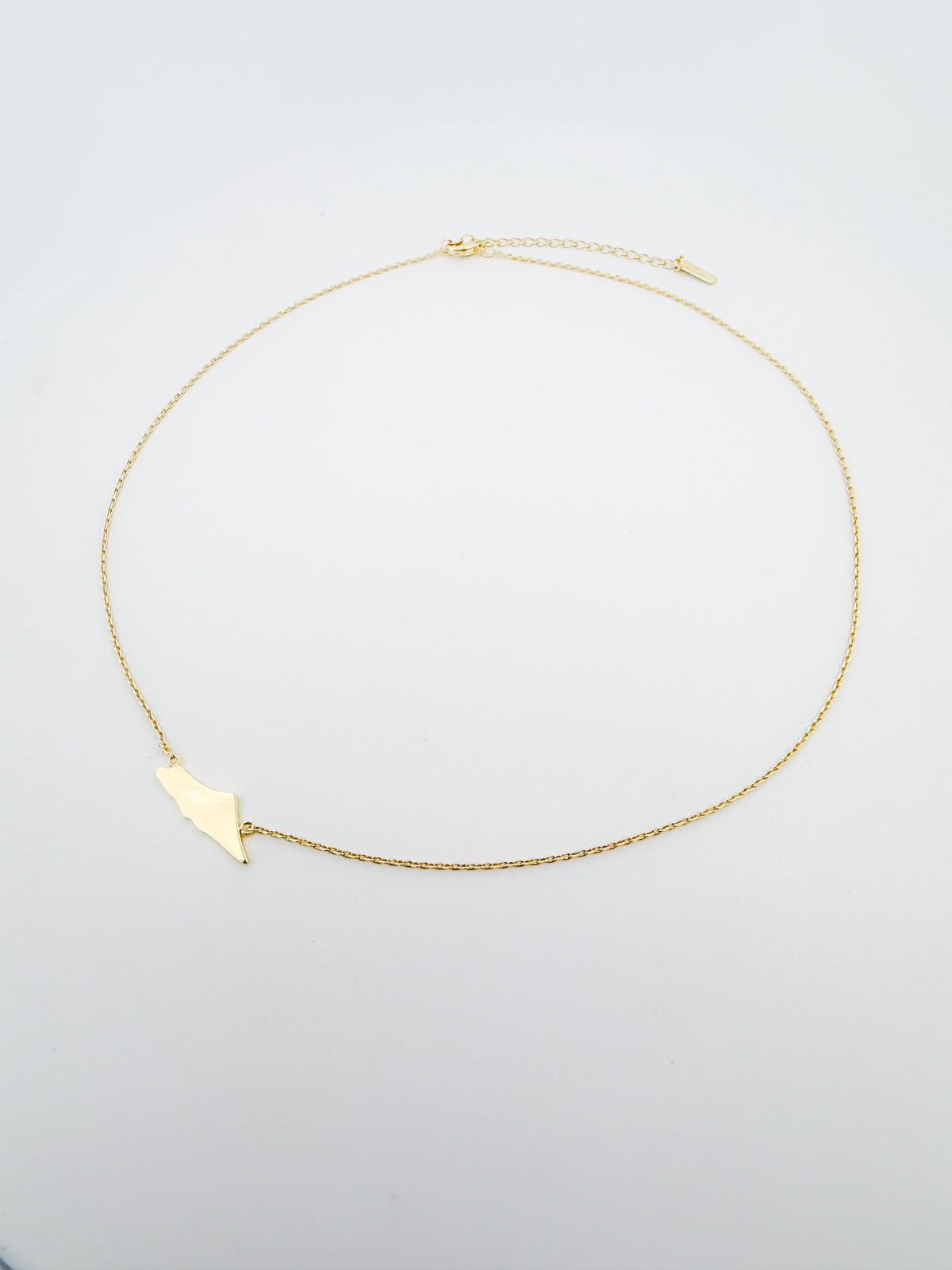 Dainty Palestine Map Choker Necklace | 18K Gold Plated | Minimalist Heritage Jewelry
