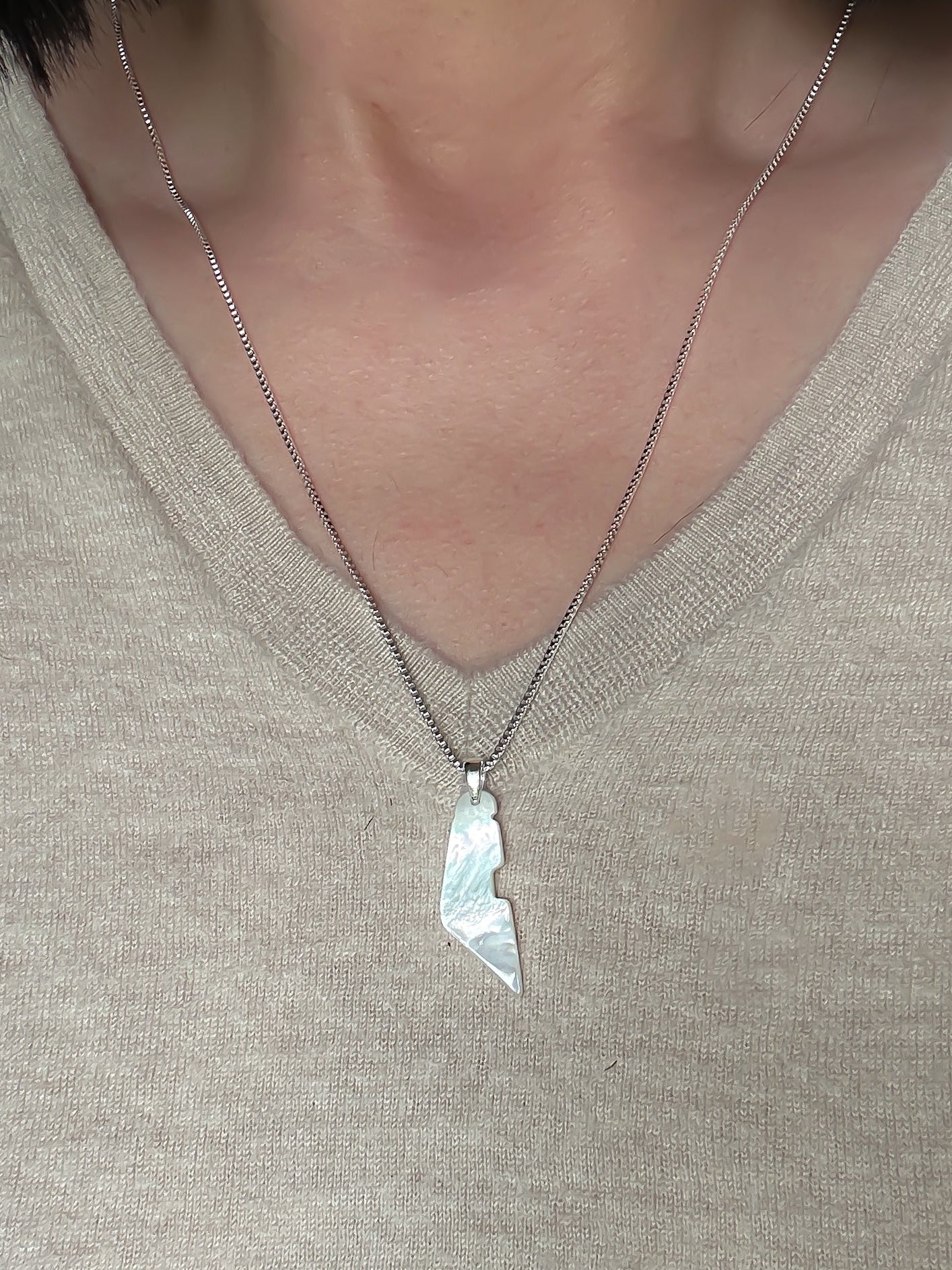 Palestine Map Necklace | White Shell Stone Pendant