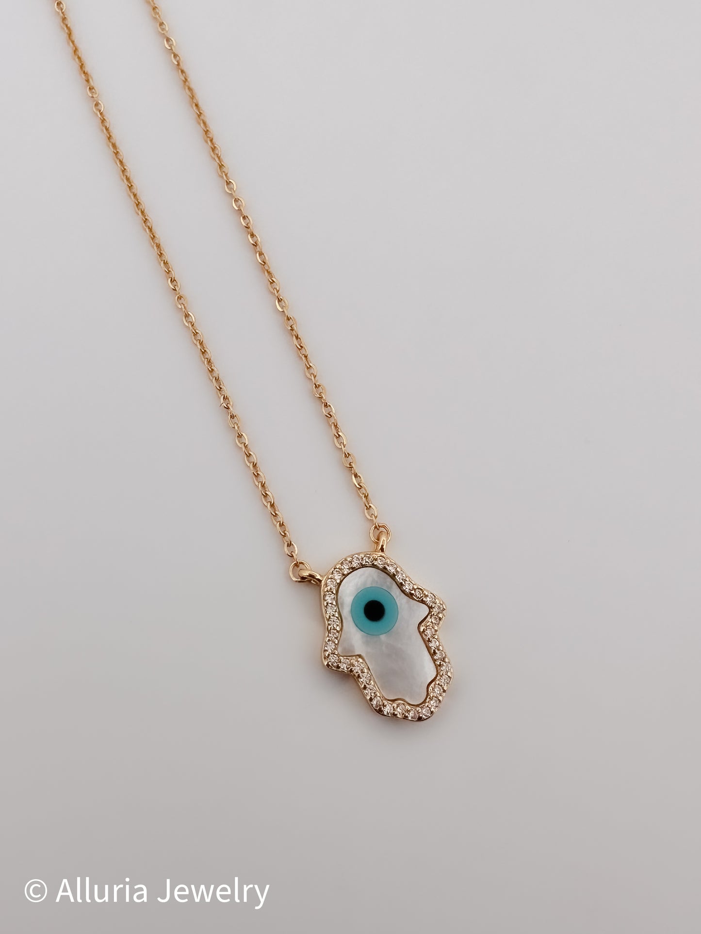 Opal Hamsa Necklace