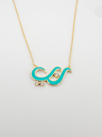 Arabic Rabbie ربي Necklace | My God Pendant, 14k Gold Plated or Rhodium, CZ Accent Jewelry