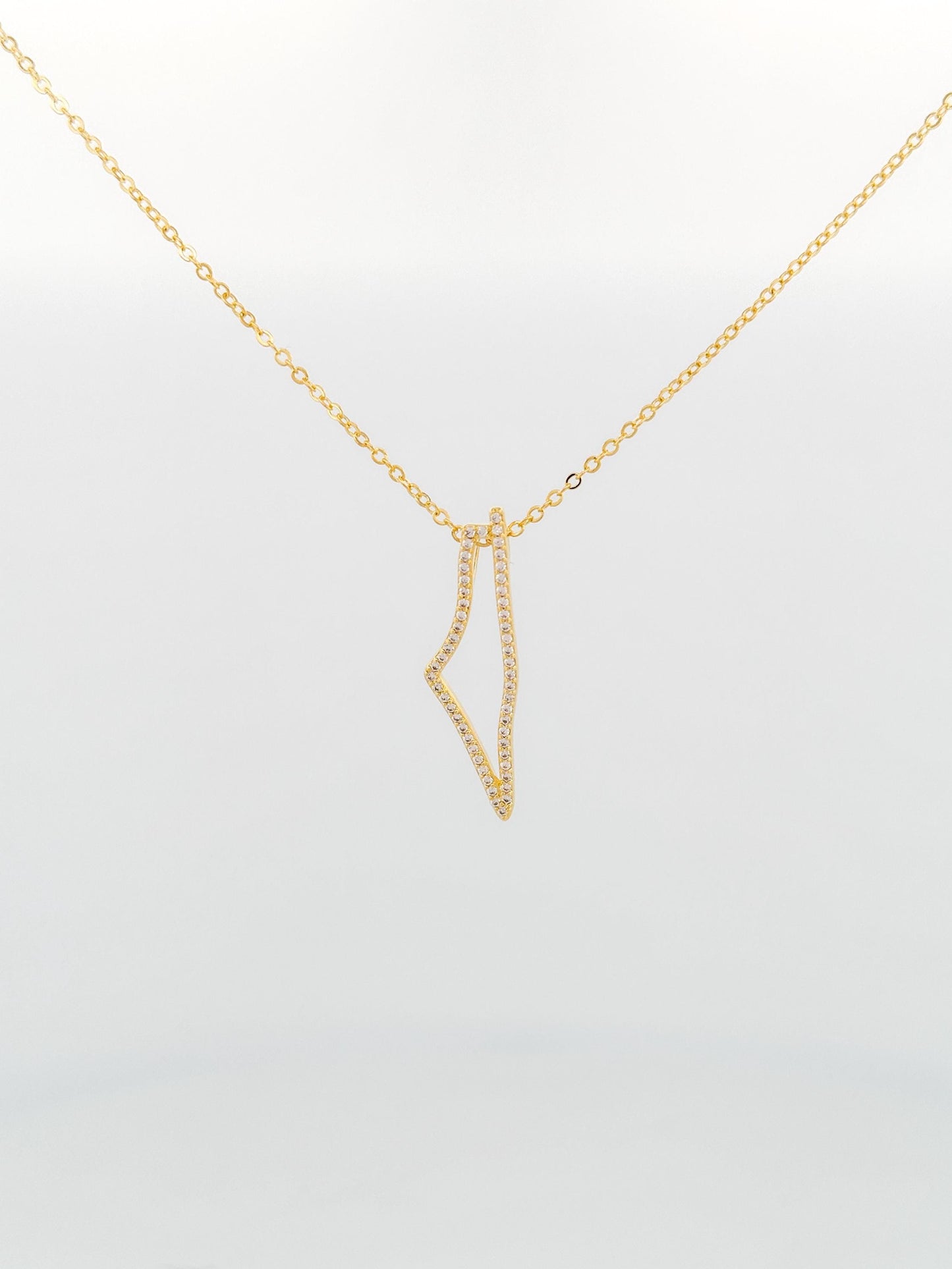Palestine Map Necklace | Gold CZ Pendant Necklace | 14K Gold Plated Brass | Crystal Outline Map Charm | Adjustable 45cm Chain | Gift for Her