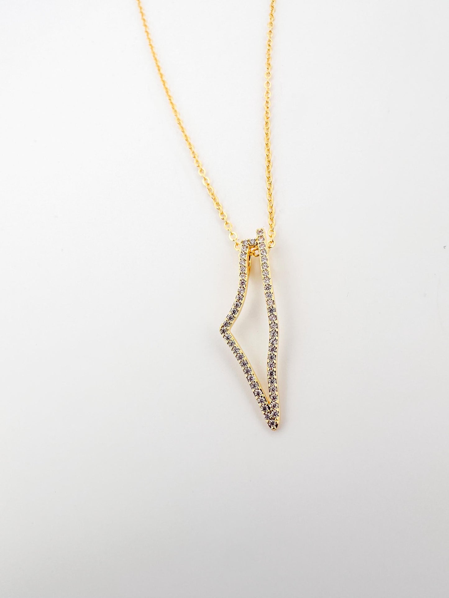 Palestine Map Necklace | Gold CZ Pendant Necklace | 14K Gold Plated Brass | Crystal Outline Map Charm | Adjustable 45cm Chain | Gift for Her