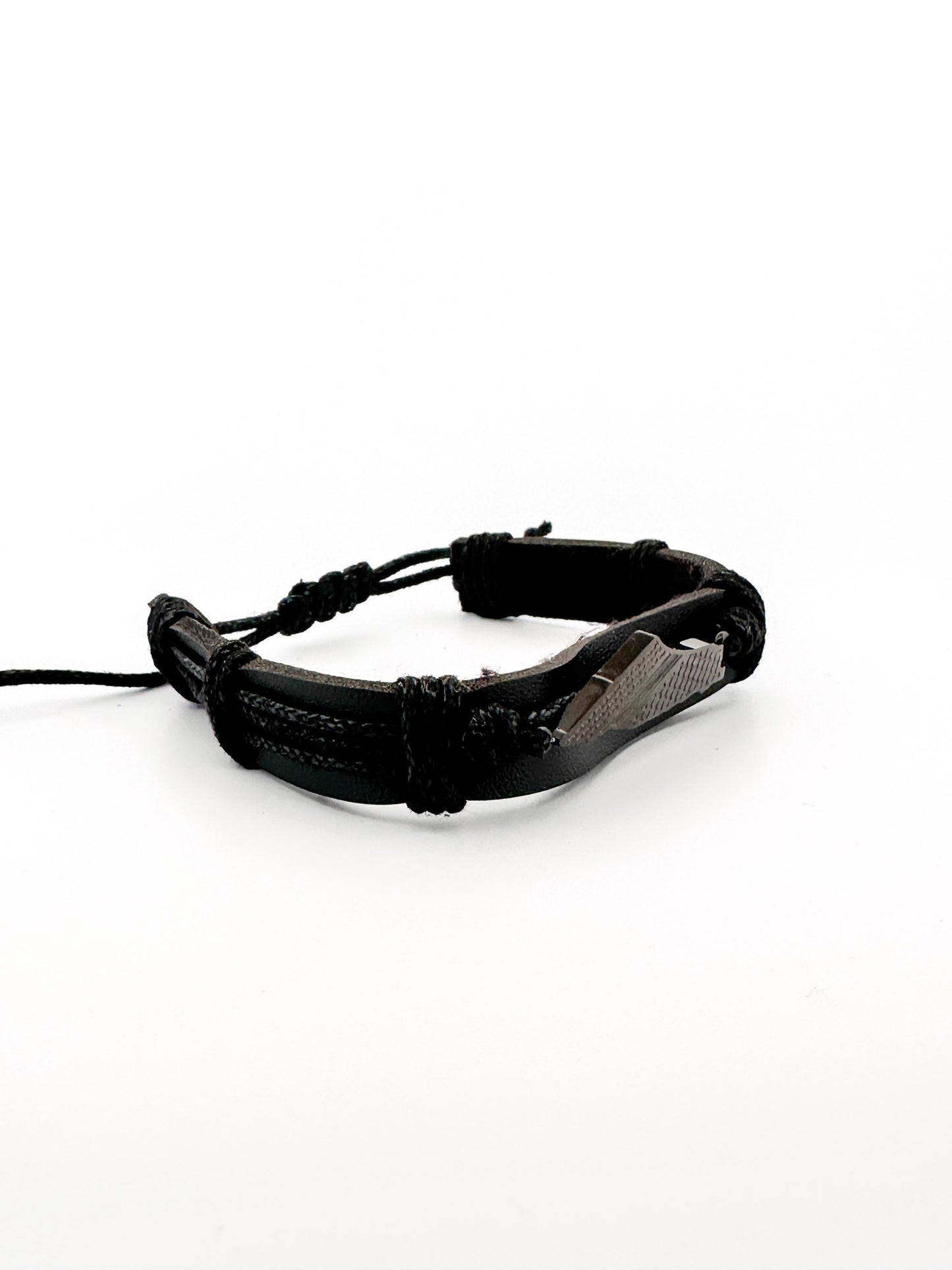 Palestine Map Keffiyeh Leather Bracelet – Unisex Adjustable Rope Cuff
