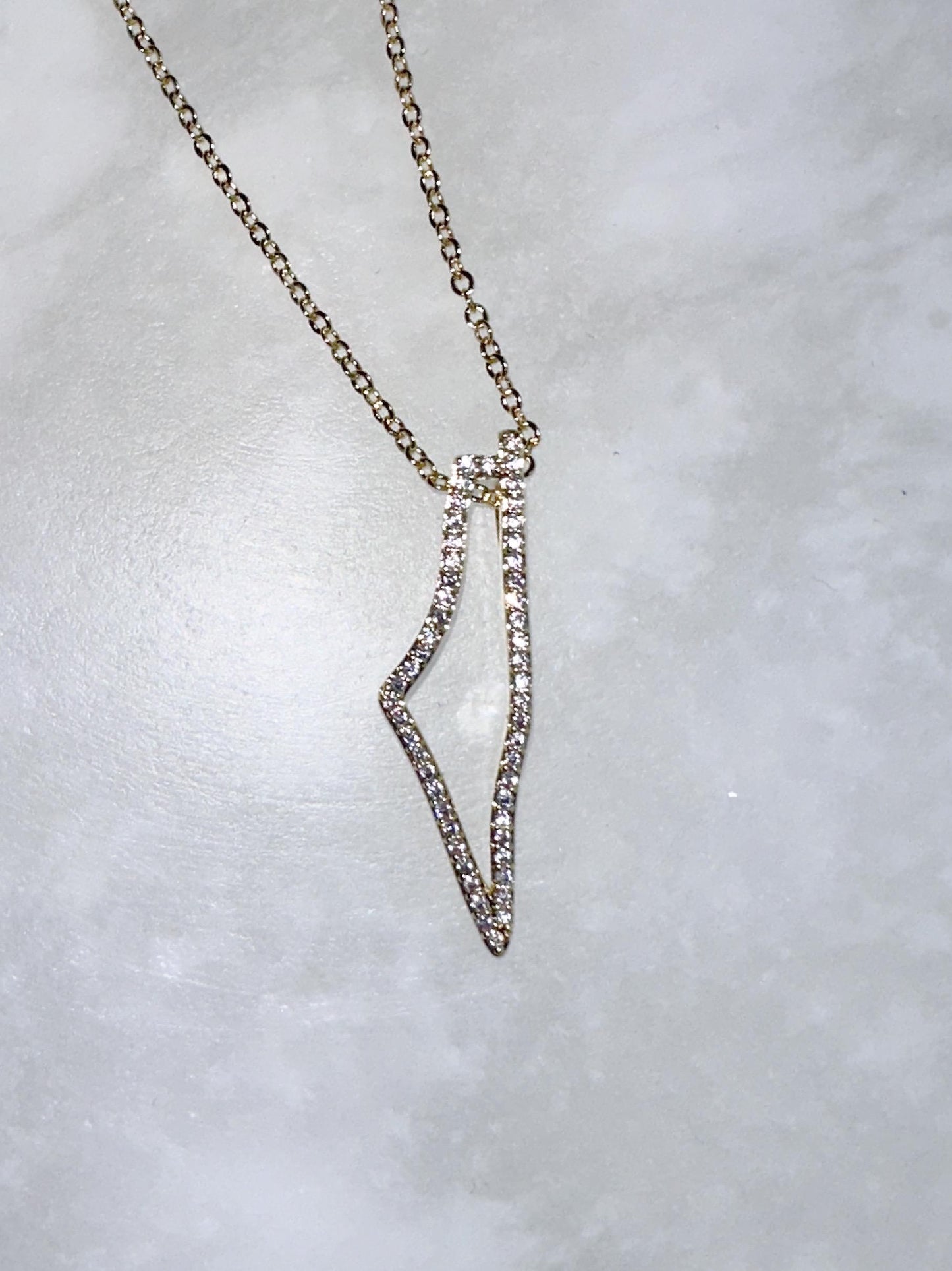 Palestine Map Necklace | Gold CZ Pendant Necklace | 14K Gold Plated Brass | Crystal Outline Map Charm | Adjustable 45cm Chain | Gift for Her
