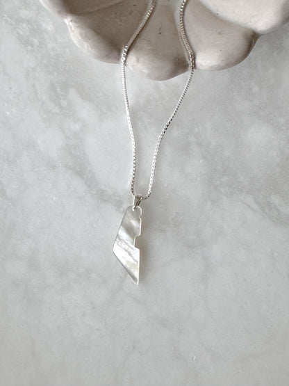 Palestine Map Necklace | White Shell Stone Pendant