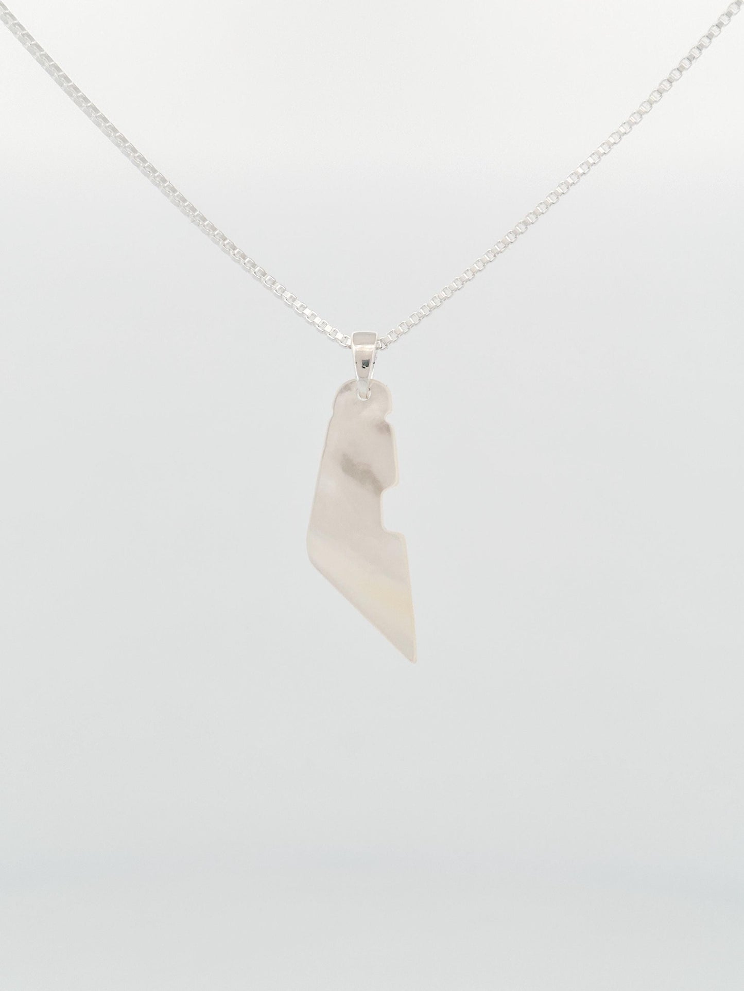 Palestine Map Necklace | White Shell Stone Pendant
