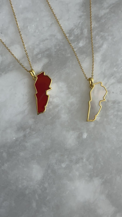 .Lebanon Map Necklace