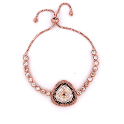 Rose Gold Evil Eye Tennis Bracelet