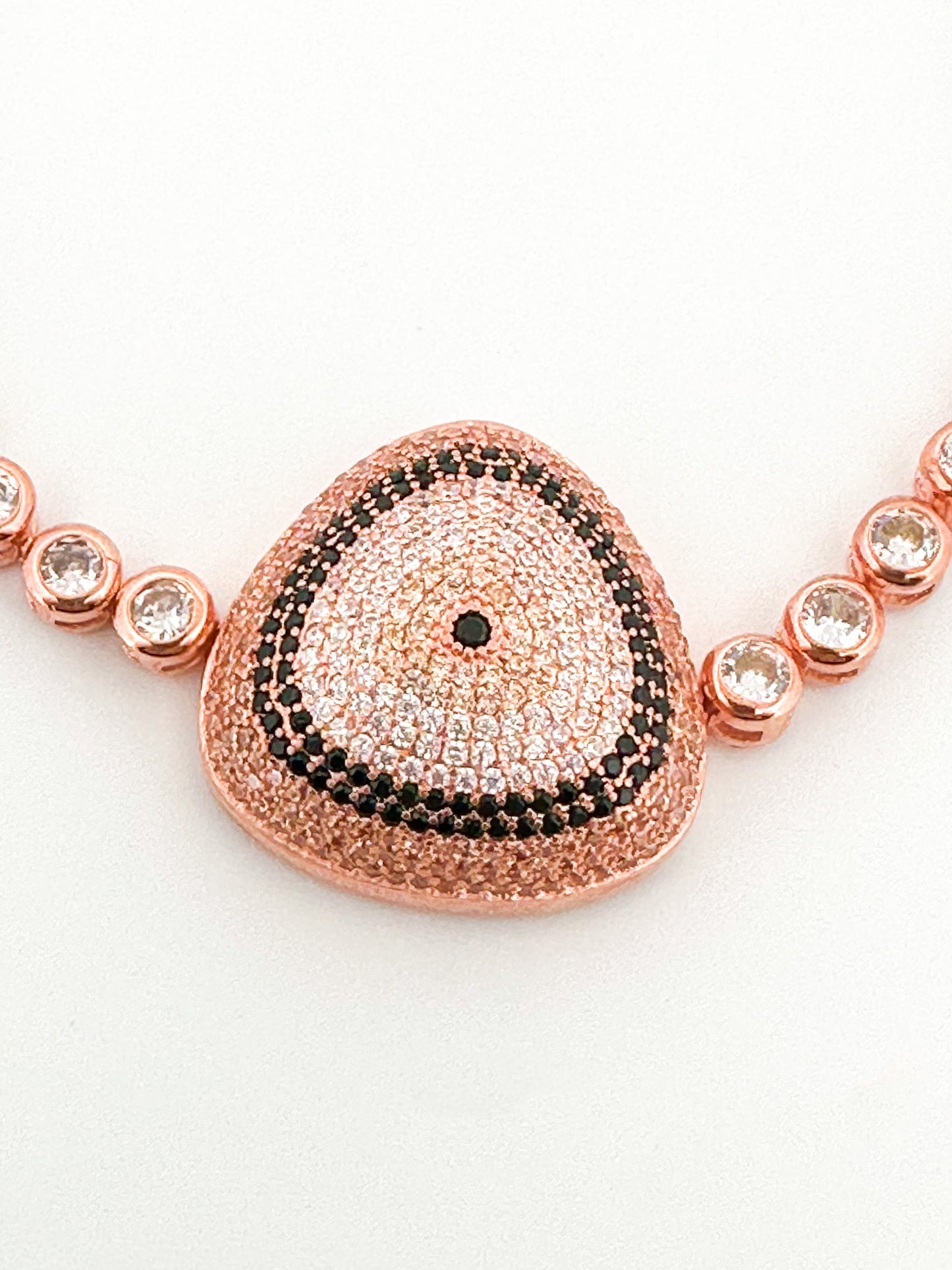 Rose Gold Evil Eye Tennis Bracelet