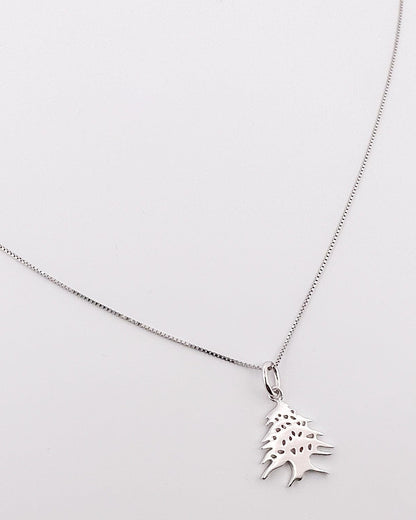 Cedar Tree Silver Necklace
