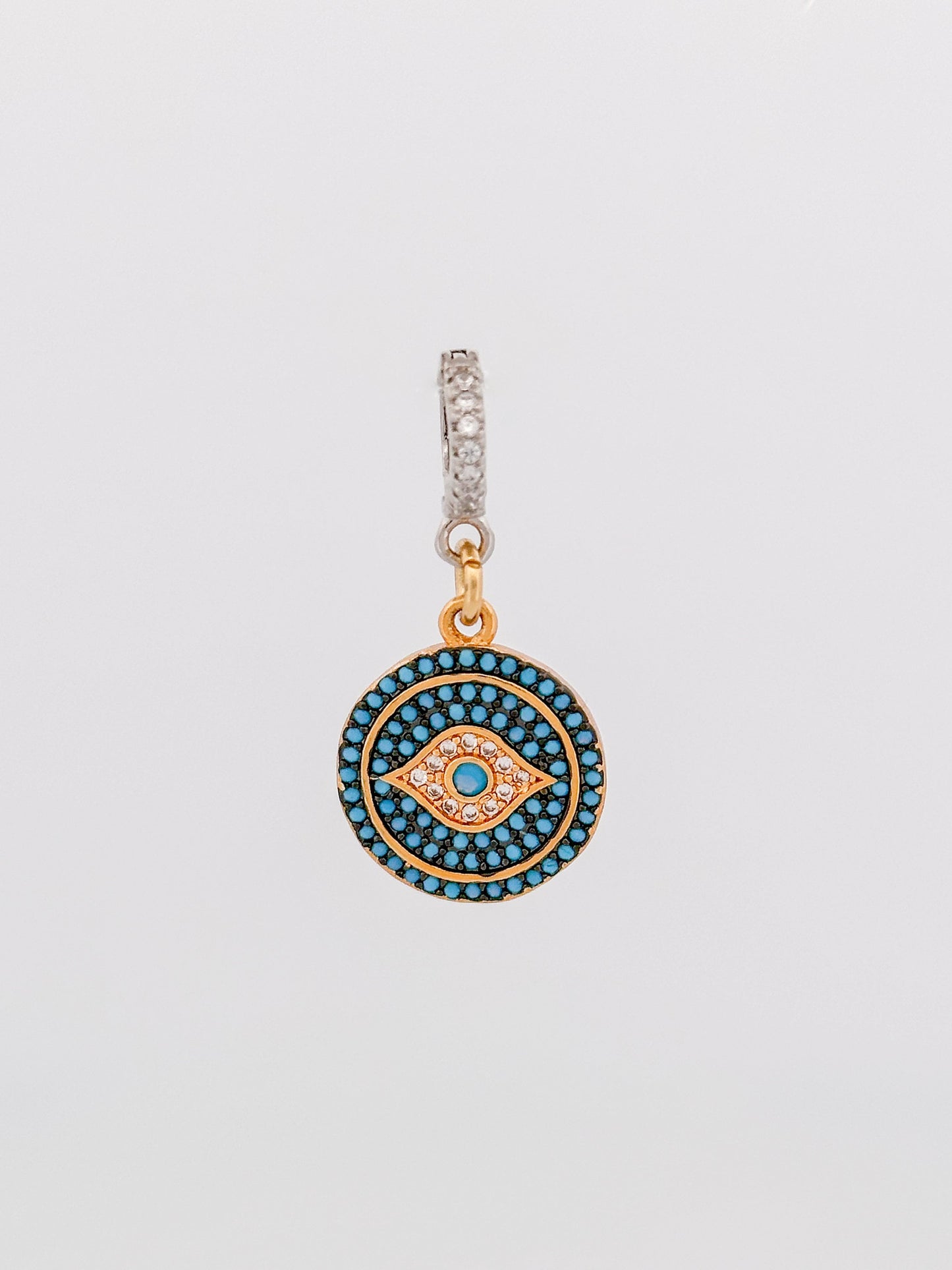 Turquoise Evil Eye Pave Charm